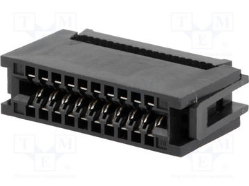Black Durable Card Edge Connector 2.54mm Pitch IDC Type Wear Resistant